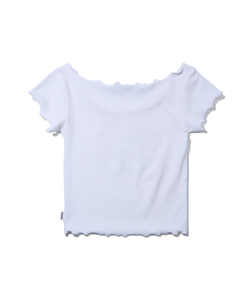 YOUHEE Youhee Friends Off-Shoulder T-Shirts_White