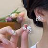Fashionable Irregular White Pearl Flower Earrings For Women Temperament Romance Petal Earrings Party Wedding Jewelry Gifts