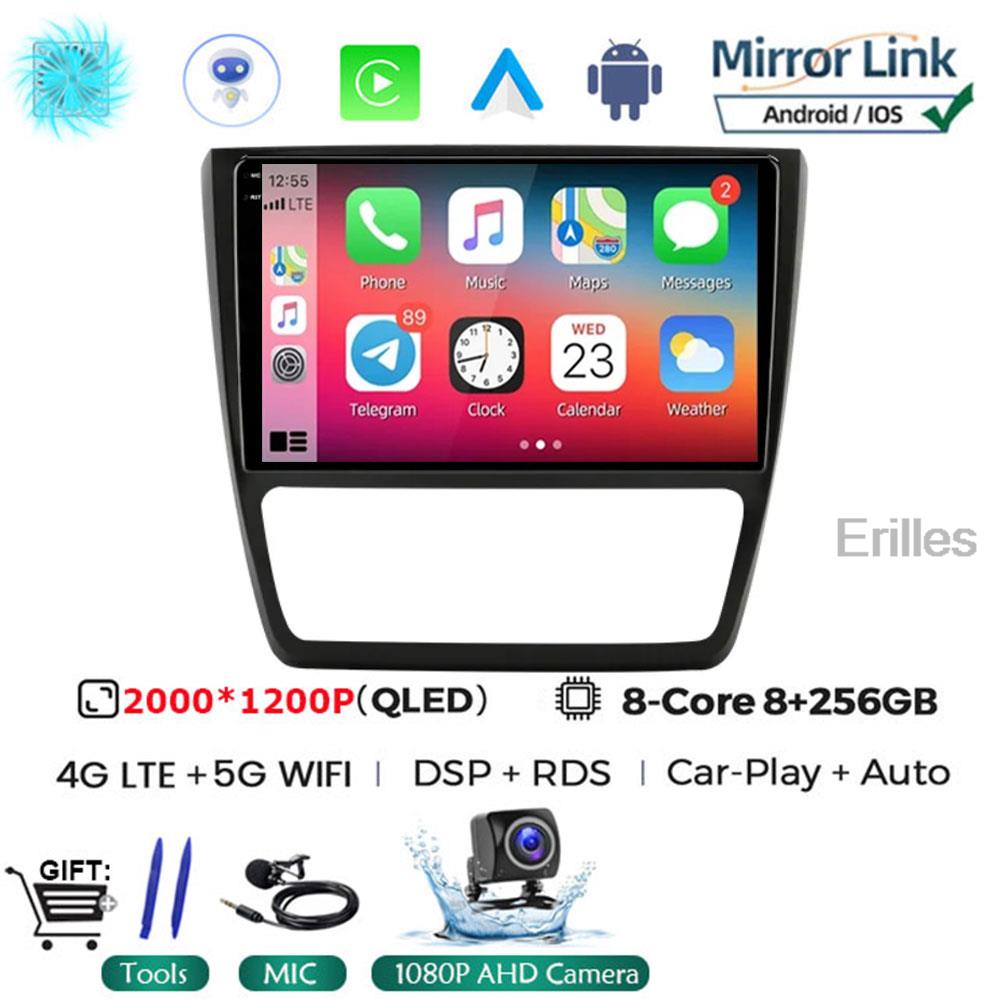 Carplay 10.1inch 2 Din Android 14 Car Radio GPS for SKODA Yeti 5L 2009 - 2014 Navigation Multimedia Player 2din AutoRadio Stereo