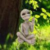 Dropshipping Outer Space Alien Statue Martians Garden Figurine Set For Home Indoor Outdoor Figurines Garden Ornaments Miniatures