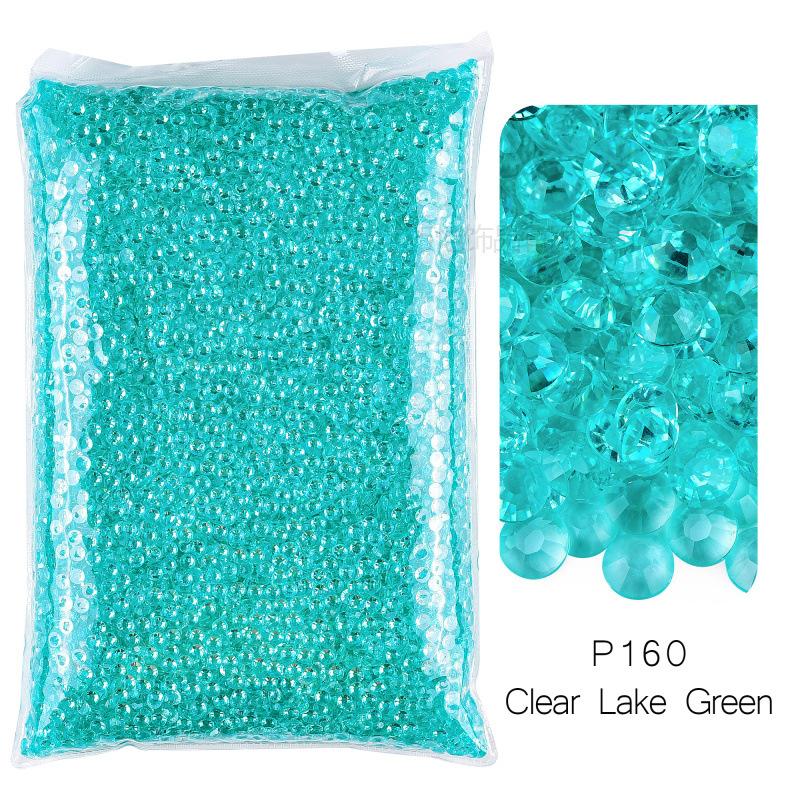 Round Resin Flat Bottom Drill Transparent Bottom Luminous Nail Drill Diy Mobile Phone Violent Bear Loose Diamond Accessories Accessories