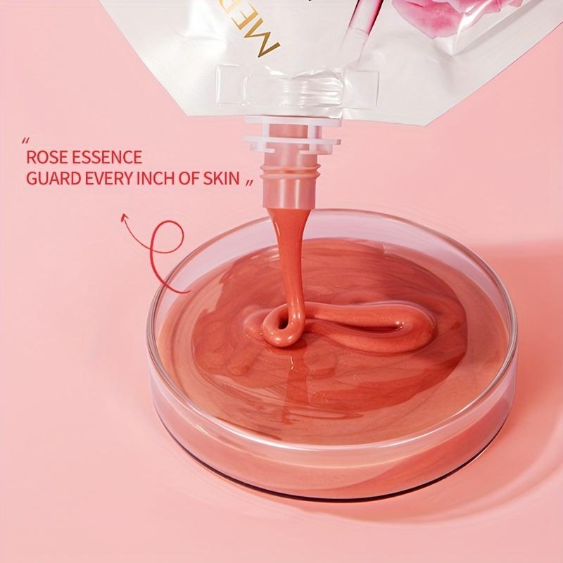 Rose Essence Moisturizing Soft Mask,Hyaluronic Acid Rose Oil Formula,Skin Hydration Mask,Ammonia Free Gel Masks For, Strengthens Moisture Barrier