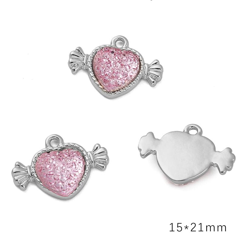 Γούρι Κράματος Διαμαντιού Καρδιά Αστέρι Φεγγάρι Μενταγιόν Κολιέ Βραχιόλι Σκουλαρίκια Αξεσουάρ Κοσμημάτων DIY