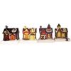 Christmas Village House Decorations with Led Light Gingerbreads House Figurine Table Centerpieces Christmas Decorations