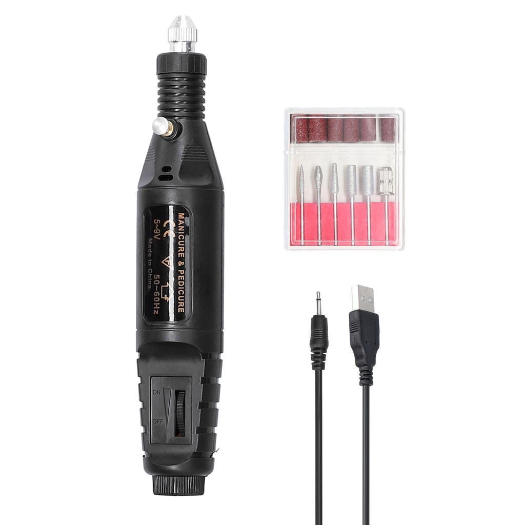 USB Power Supplys Handheld Mini Electric Grinder Nail Gelatum Removing Tool Machine Speed Adjustable Grinding Rotary