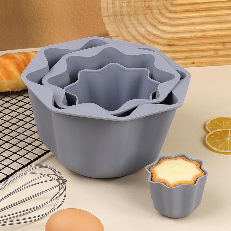 Stampo Ottagonale in Silicone per Alimenti Antiaderente Strumenti da Forno per Mousse, Budino, Pasticceria e Preparazione di Dolci