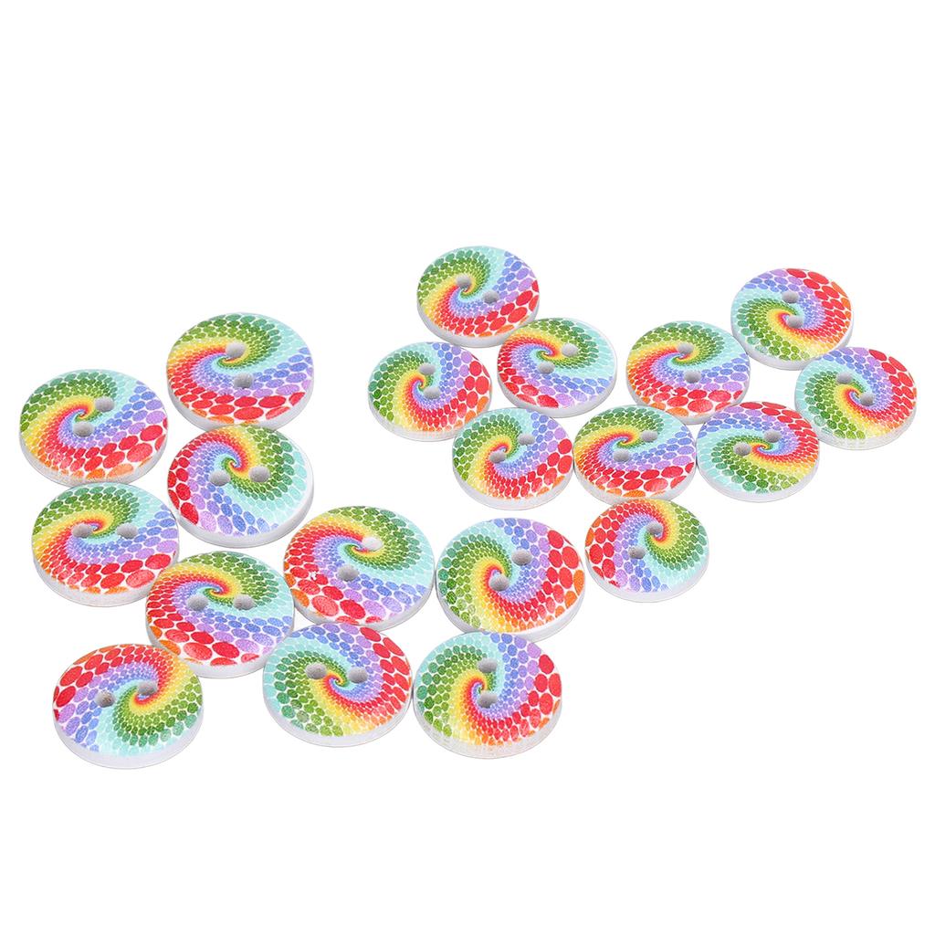 100pcs Sewing Buttons 15mm 0.6in DIY Making Attractive Decorative Light Weight Handicrafts Accessories for Home