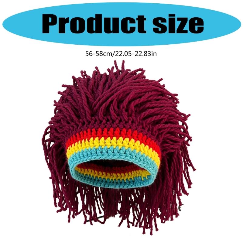 Warm Interlaced Hat With Humorous Hair Fashion Unisex Cold Weather Ear Security For Family