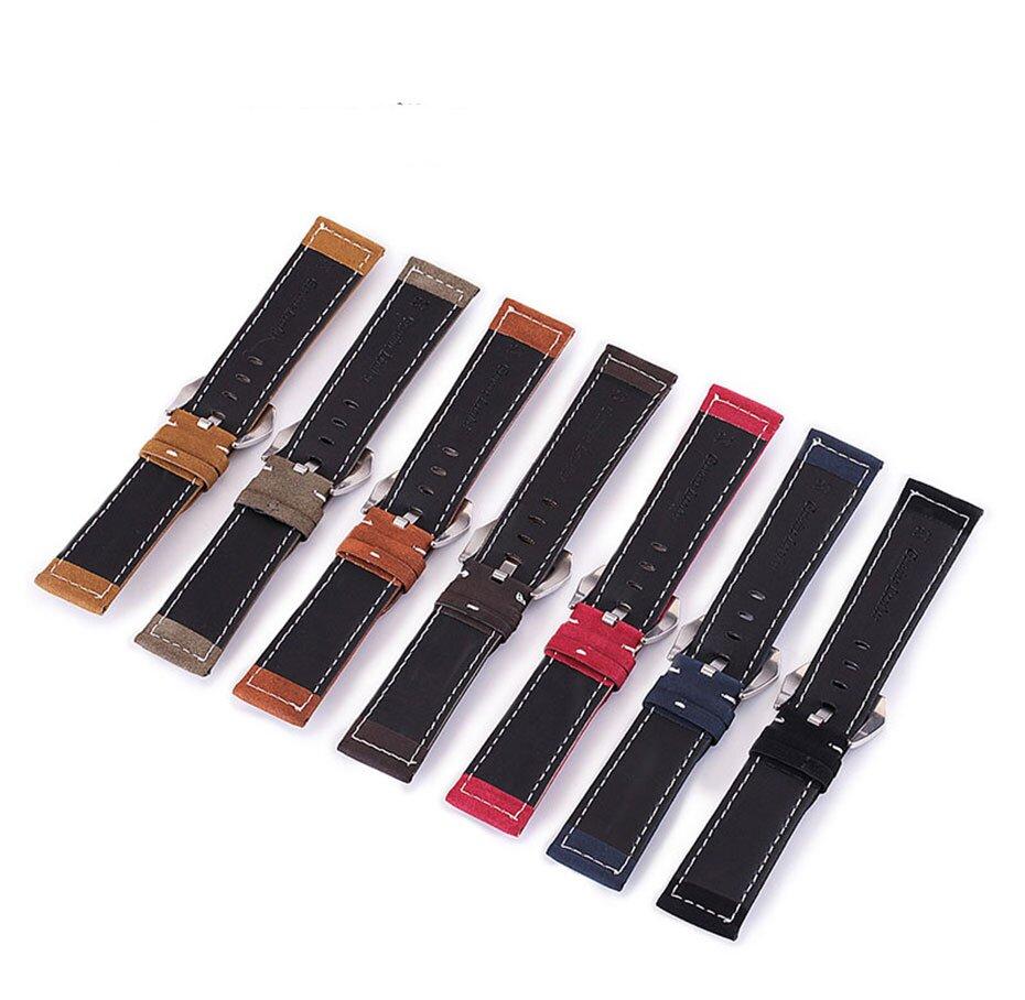 UTHAI Watch Strap 18mm 20mm 22mm 24mm Frosted Calf High-end Watch Band Universal Smart Watch Bracelet P12