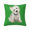 Luxury Sweet West Highland White Terrier Dog Cushion Cover for Sofa Polyester Westie Puppy Pillow Case for Living Room