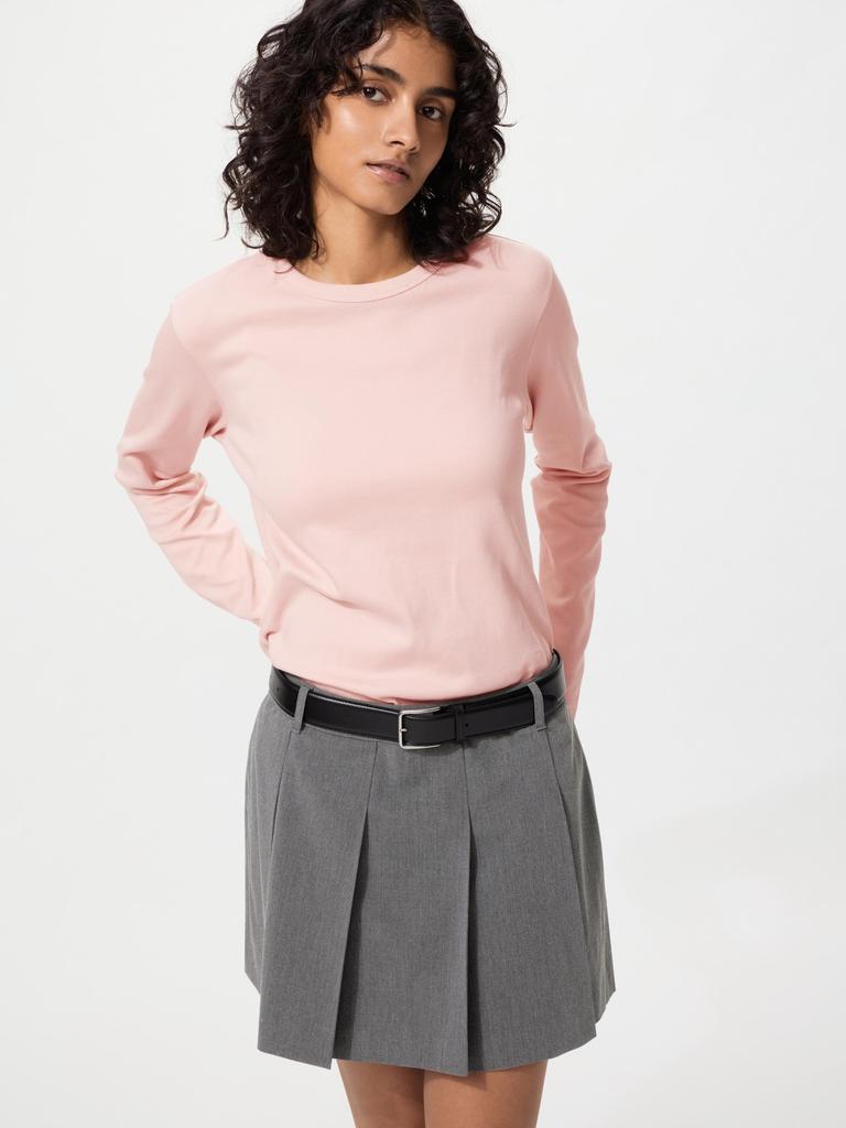 Uniqlo SmooTh STreTch CoTTon Crew Neck T Long Sleeve