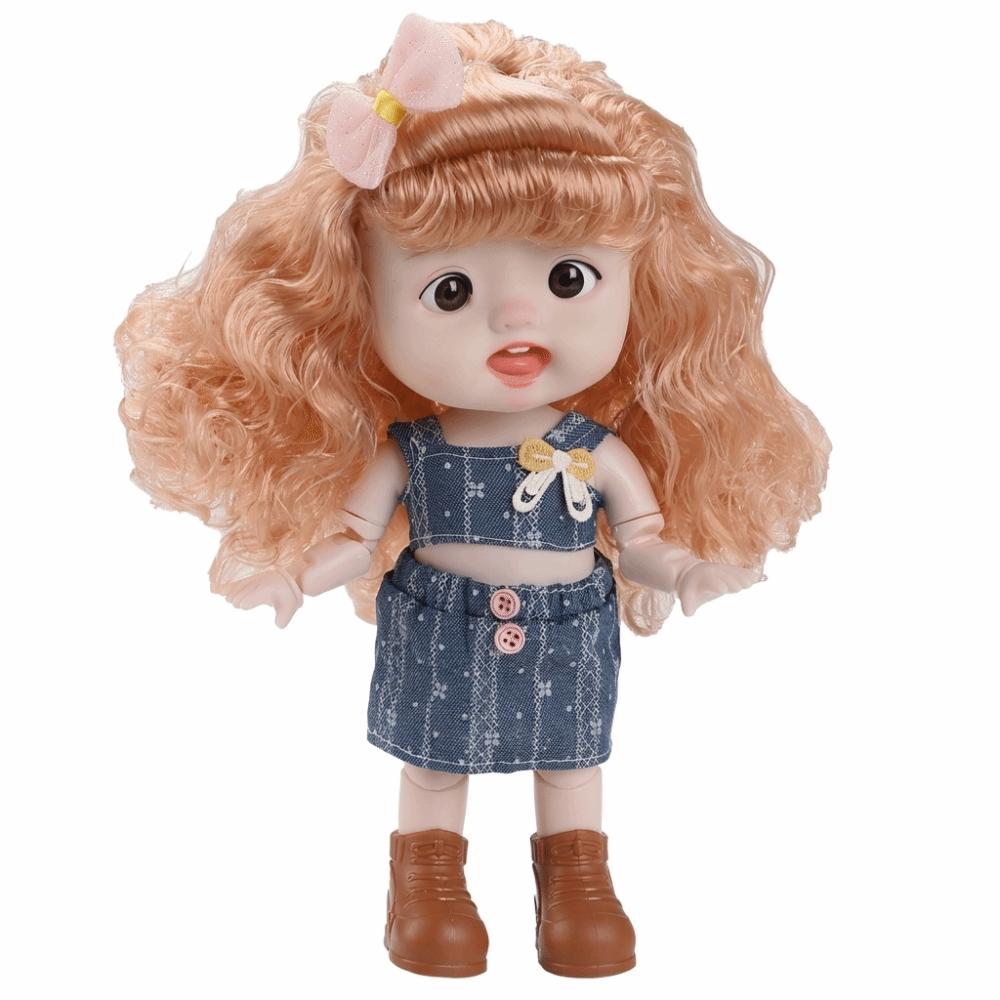 28cm 1/6 Scale Multi Joint Doll 19 Joints Movable Cute Emoticon Doll Birthday Gifts