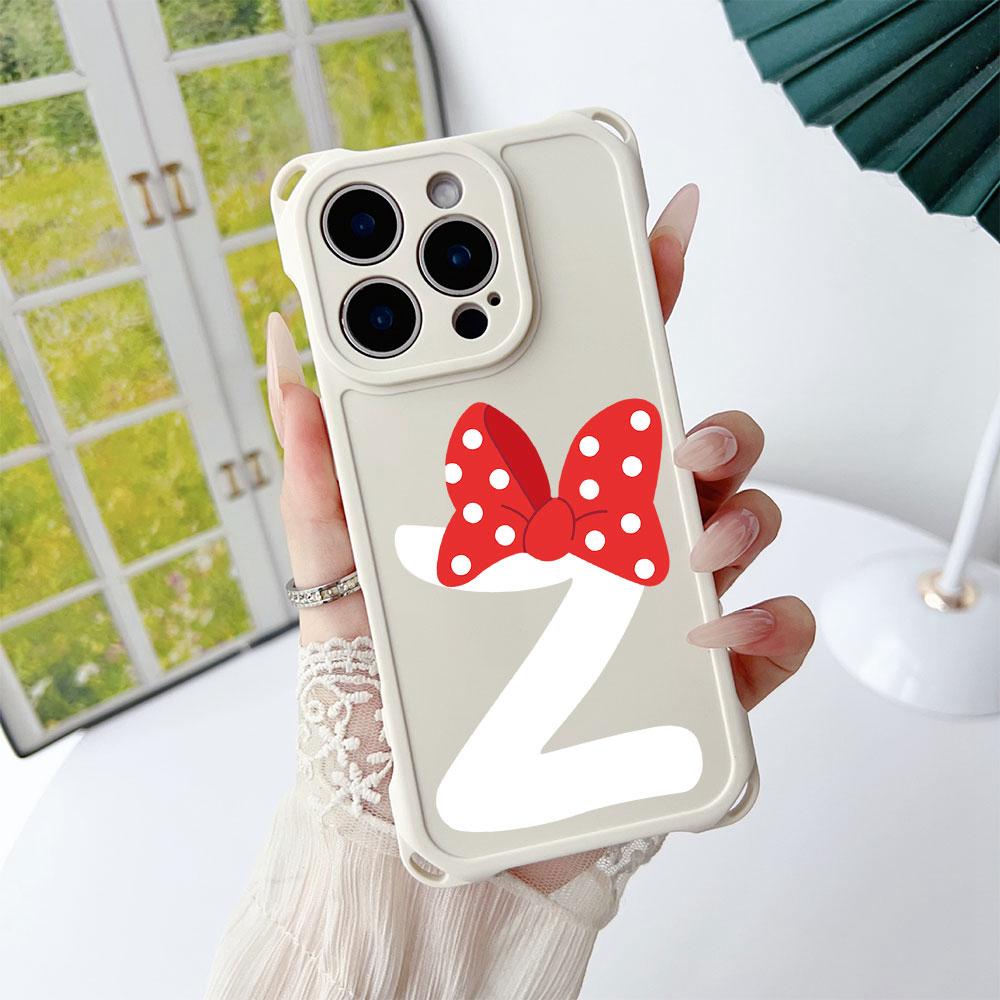 

Красный бантик Буква Цветок А-Я Яблоко Для iphone 17 16 15 14 12 Чехол для телефона Четырехугольная защита от падения Портативный шнурок для подвешивания iPhone 16