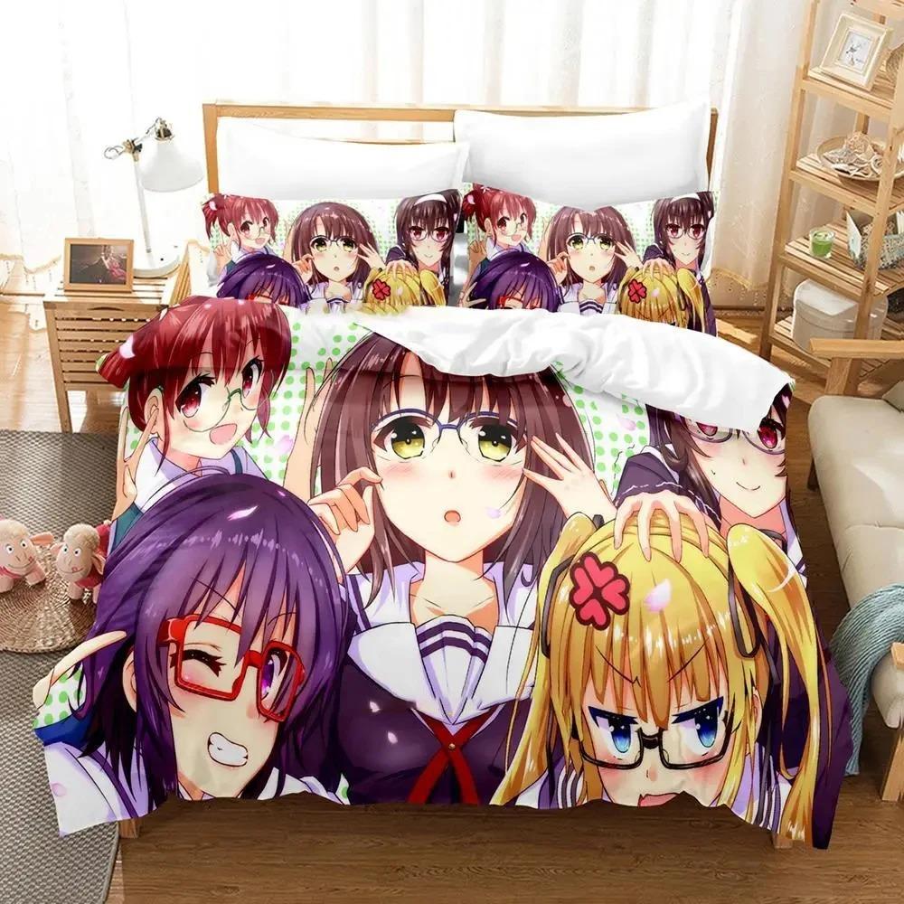 Anime Saekano How To Raise a Boring Girlfriend Bedding Set Boys Girls Twin Queen Size Duvet Cover Pillowcase Bed Kids Adult