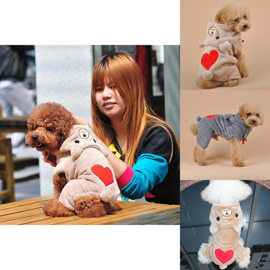 Gemütliches Fleece Bärenkostüm für kleine Hunde Perfekt für Winter- und Herbsttage