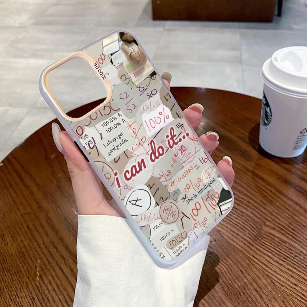 

Study grades fashion luckly poster Phone Case Gradient IMD Colorful Silver Suitable case for iPhone17 16 15 14 13 12 Pro Max iPhone 16 Pro Max