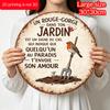 2D Flat, 1pc Waterproof Round Aluminum Robin Sign, French Memorial Quote with Robin & Garden Print, Retro Distressed Finish, Durable Metal Hanging