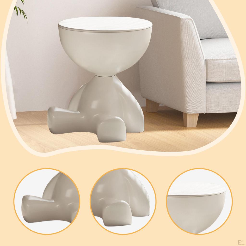Mesa Lateral Compacta com Armazenamento para Sala de Estar e Pátio