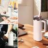 Flip Straw Lid for 40 Oz Tumbler Leak Proof Replacement BPA-Free Reusable Cup Lid for Water Juice Milk Tea