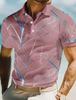Men's 3D Leaf Print Short Sleeve Polo Shirt Neck Casual Suitable for School Resort Daily Outdoor Polo Shirt