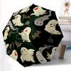 1pc Ghostly Fun Automatic Open/Close Umbrella with Windproof, Functional Design, 8-Rib Sturdy Canopy
