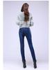 Women's Plus Size Fleece-Lined Skinny Jeans, Korean Style, Stretch Elastic Waist, Autumn/Winter 1016