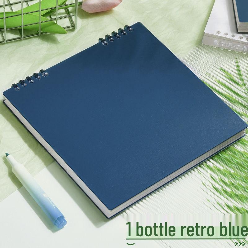 Retro Square Grid Flip-Open Loose-Leaf Student Notepad
