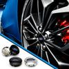 AJJ1 4Pcs Abs Car Styling Wheel Center Hub Cap Emblem Logo Hub Cap For Ford Fiesta Mondeo Fusion Explorer Escape Shelby Car Styling