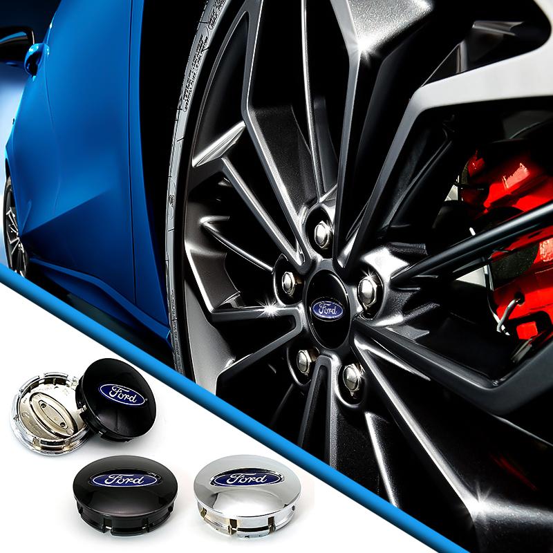 AJJ1 4Pcs Abs Car Styling Wheel Center Hub Cap Emblem Logo Hub Cap For Ford Fiesta Mondeo Fusion Explorer Escape Shelby Car Styling