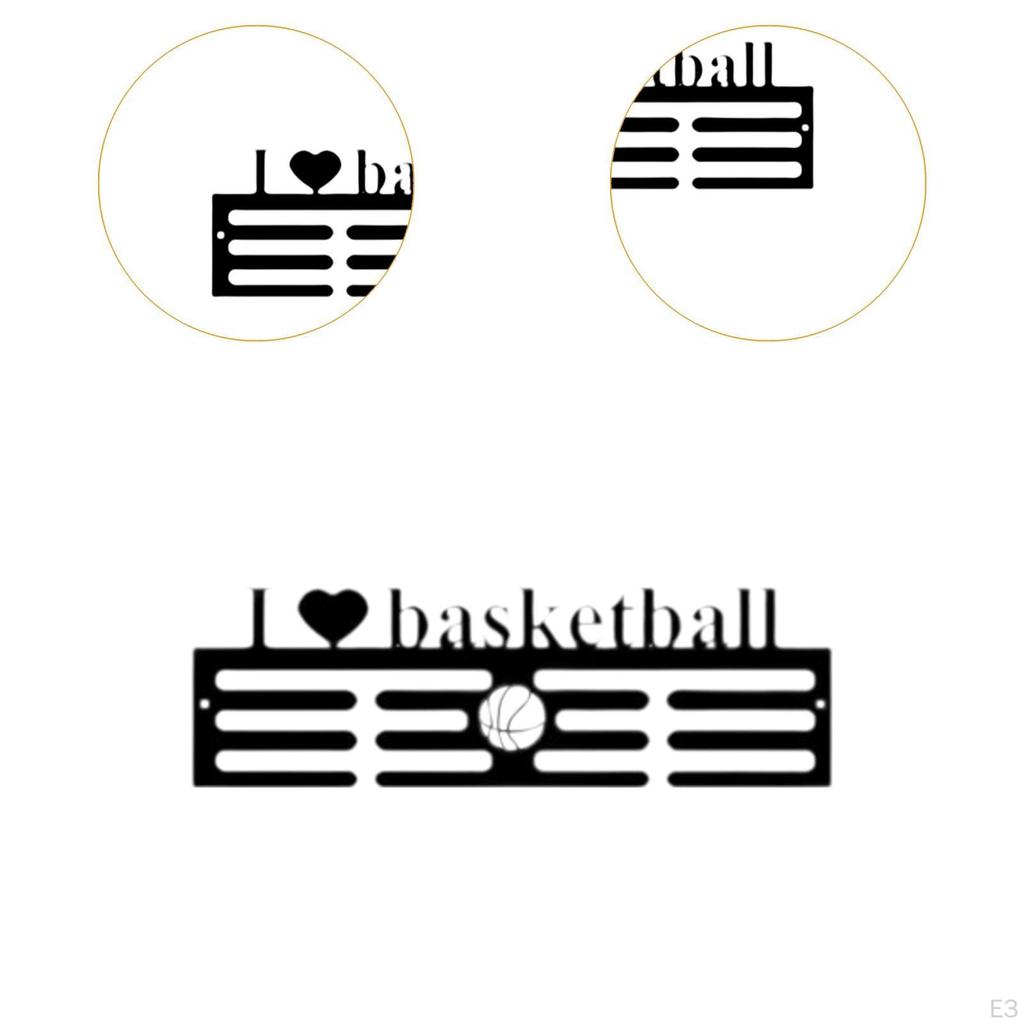 Medal Hanger Display Awards Rack Decoration, Wall Mount with Hooks Holder for Softball