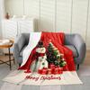 Merry Christmas Flannel Fleece Throw Blanket Gingerbread Man Baby Xmas Tree Fleece Throw Blanket for Kids Women Men Bed Couch