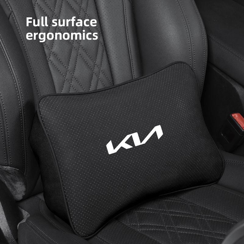 Car Headrest Lumbar Support Auto Interior Seat Cushion Neck Protection Pillow Sticker For KIA EV6 Stinger RIO Sorento Picanto K5