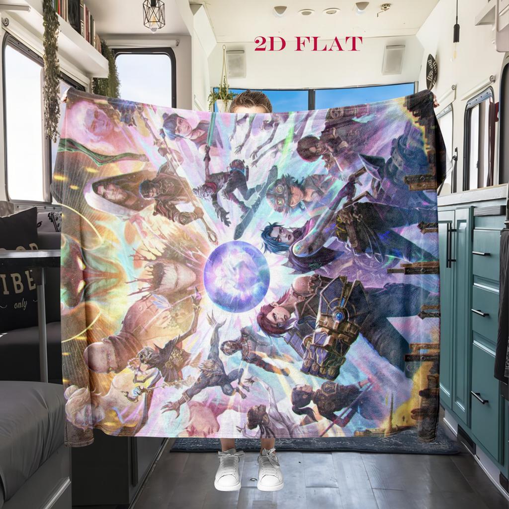 Fantasy Warriors Unite blanket Camping trip blanket Office rest blanket bedroom Digital printing