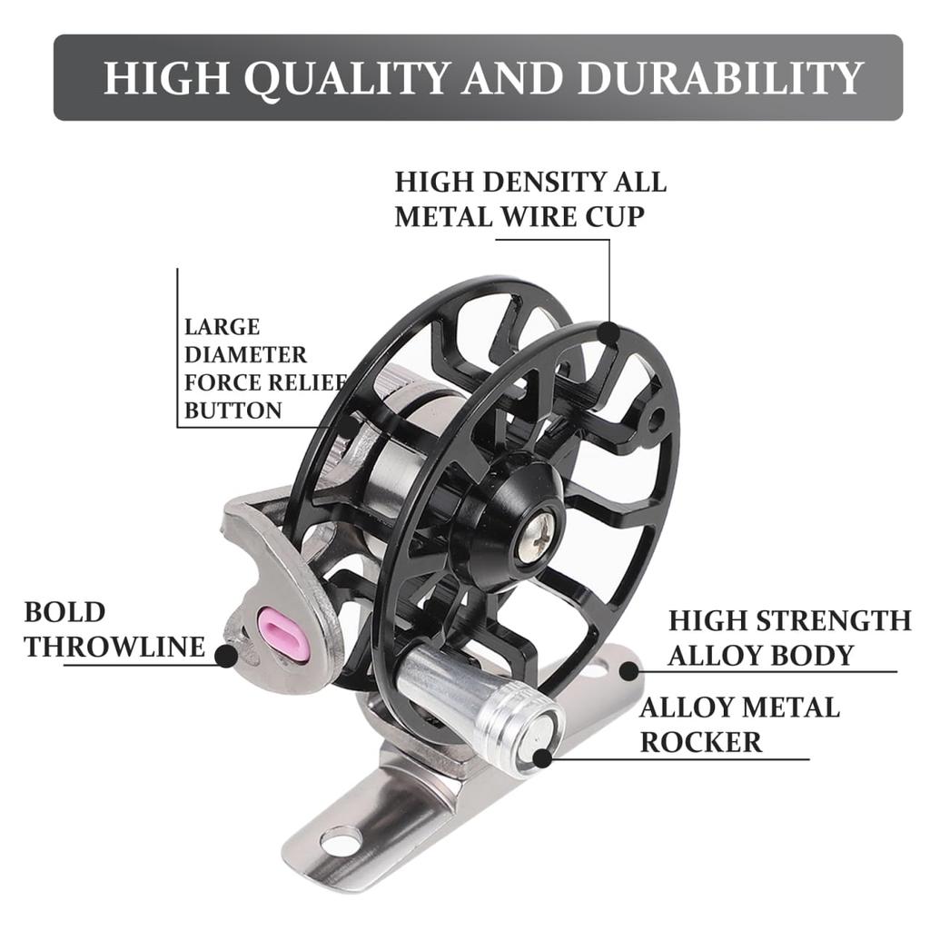 DEARMAMY Ice Fishing Lightweight Creative Compact Spinning x x for and Sea Fishing Reel, Metal, Design, Reel, 7.00 6.00 5.50cm, 55G, River, Lake,