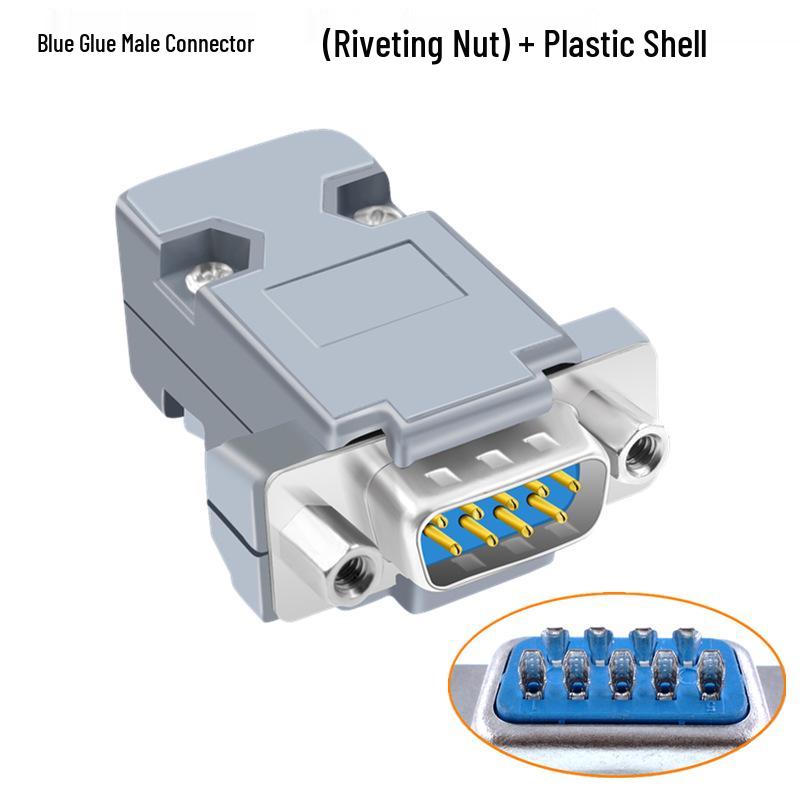DB9 Female-to-Male 9-Pin Solder Type RS232/485 Serial Connector Plug