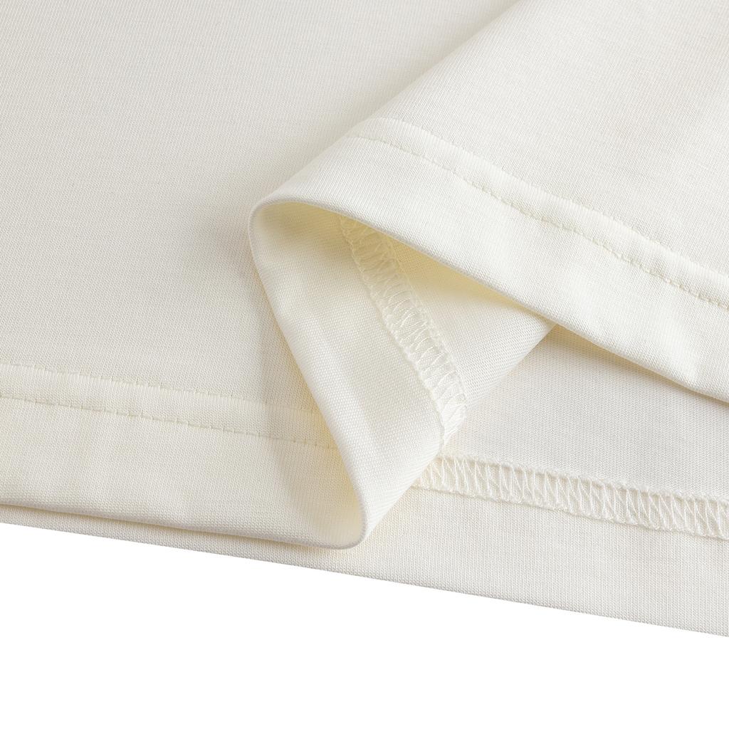 Anta Loose Short Sleeve Knitted T-Shirt Summer 2026 Unisex tops Ivory-White 972628106-1