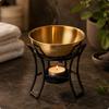 Podgrzewacz do świeczek typu tealight Czarny Metal Otwarty Wierzch Palnik Olejowy Huanyu Blk Ss