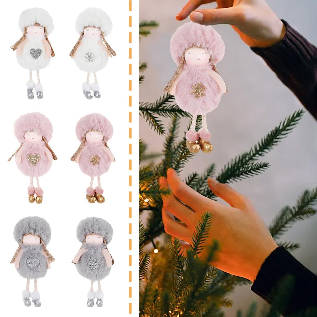Christmas Plush Angel Pendant Cute Doll Gift Christmas Tree Pendant