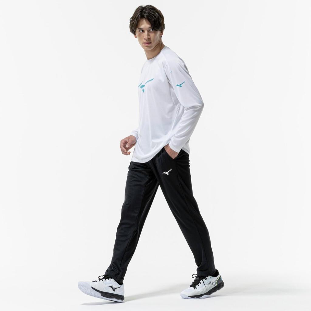 Mizuno Tennis Size 62MDC506 Warm-Up Pants, Sweat-Wicking, Quick-Drying, Unisex, Black, M,
