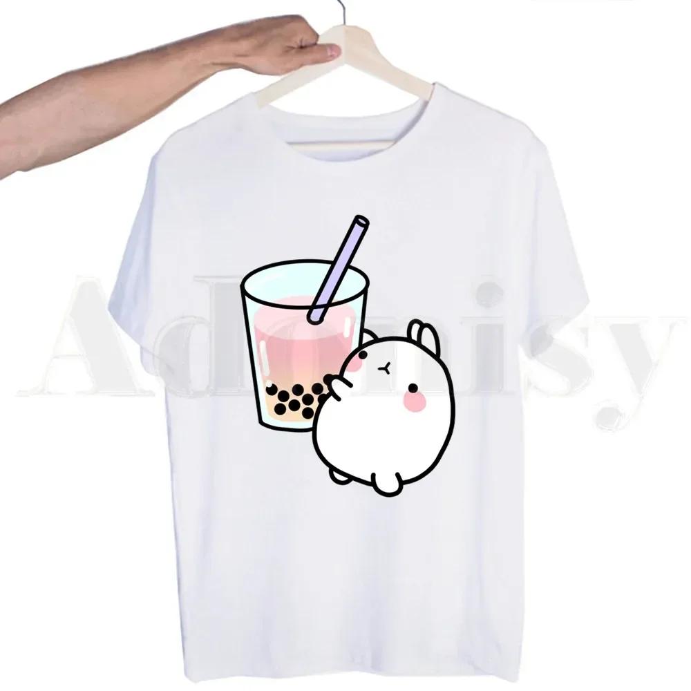 Bubble Tea Cute Cartoon Fashion Kawaii Graphic Tshirts Men Fashion Summer T-shirts Tshirt Top Tees Streetwear Harajuku Funny