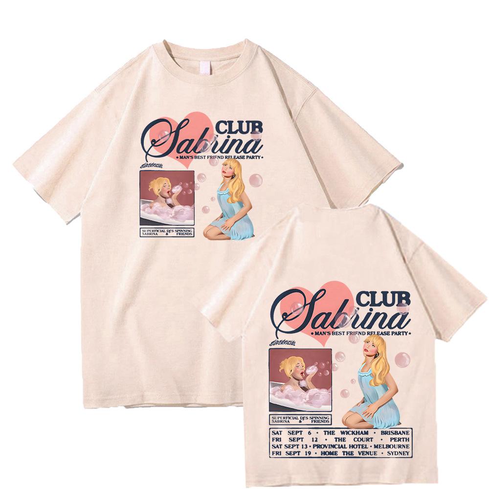 Sabrina Carpenter Manchild Okładka Nowego Albumu Plakat Graficzny Nadruk Koszulka Męska Damska Luźna Codzienna Bawełniana Z Okrągłym Dekoltem Top Oversize Tee