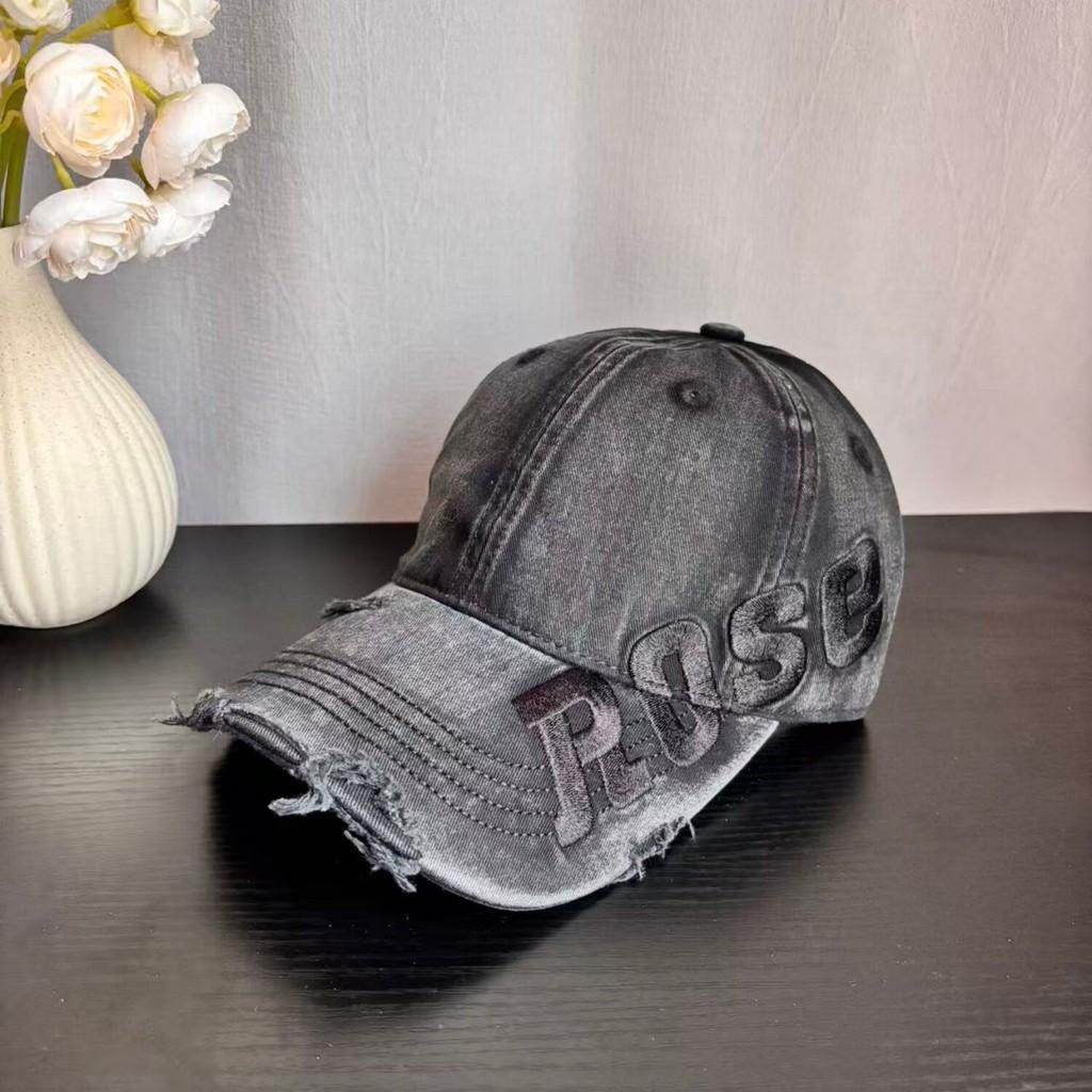 Vintage Style Pink Baseball Cap With Embroidered Letters For Casual Men Women