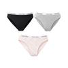 (W) Carousel Cotton Stretch 3-pack Bikini Briefs Black Grey