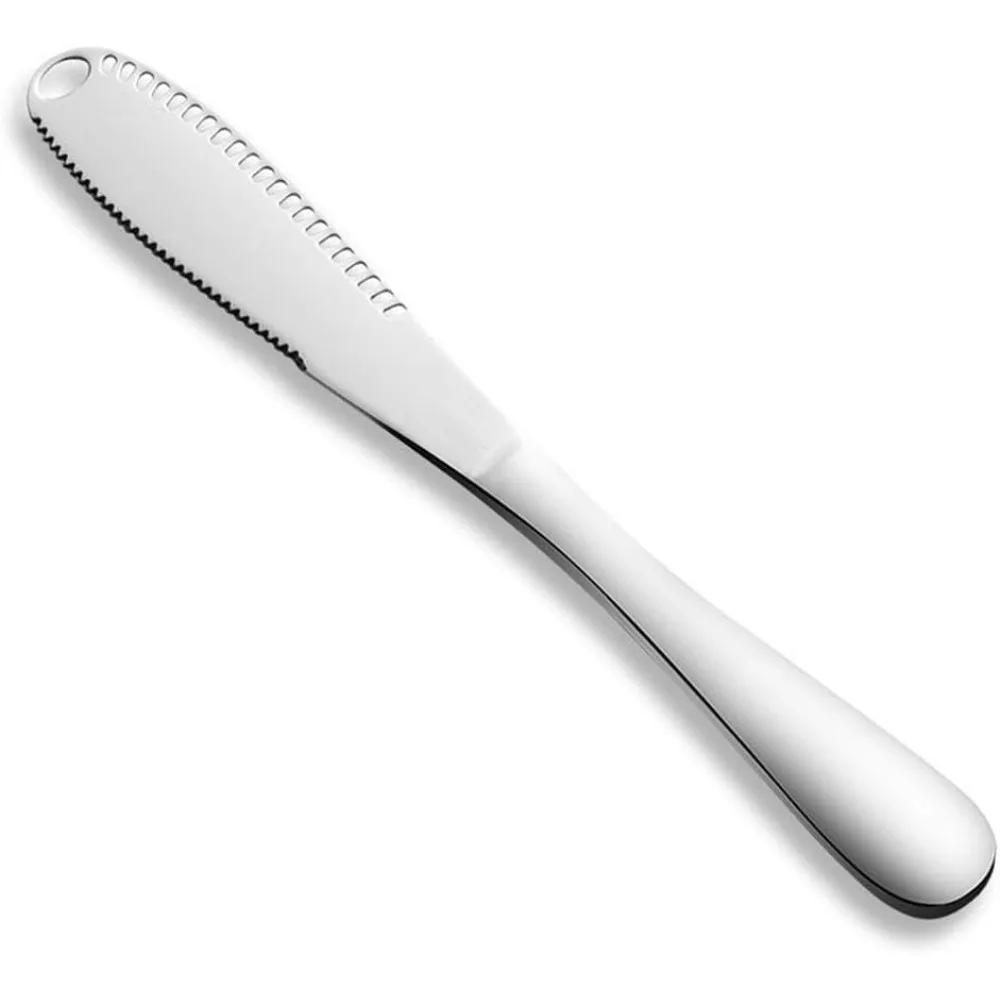 New Cheese Dessert Knife Butter Knife Holes Stainless Steel Jam Knife Cutlery Toast Wipe Cream Cheese Bread Cutter Kitchen Tools