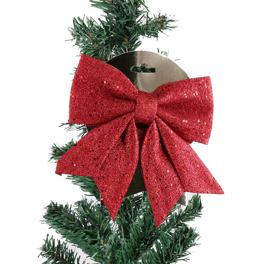

blingbling Christmas Bow Red Gold big Xmas Tree Bowknot Pendant Ornaments for Home Decoration New Year Party DIY Gifts