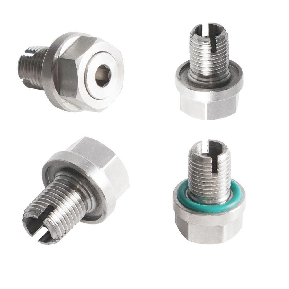 Oil Drain Plug Oversize Piggyback Stainless Steel Self Tapping Oil Pan Thread Repair Kit M12.1-1.25/1.5/1.75x 15mm M14.1 M16.1 Oil Drain Plugs 3