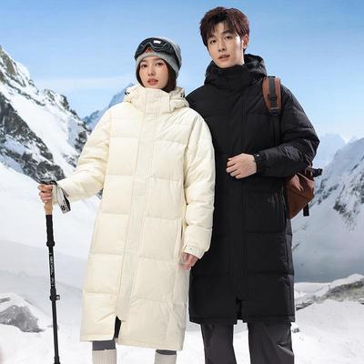 2025 Unisex White Duck Down Jacket - Thick, Warm, Trendy Winter Outerwear for Couples