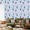 Forest Animals Wallpaper in Scandinavian Style for Living Room and Bedroom 50x1000