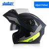 Jiekai Men's DOT Standard Flip-up Electric Motorcycle Helmet with Double Visor, All-Season Safety Gear