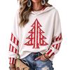 Women's Casual Hooded Sweatshirt with Christmas Letter A Print for Holiday and Everyday Wear